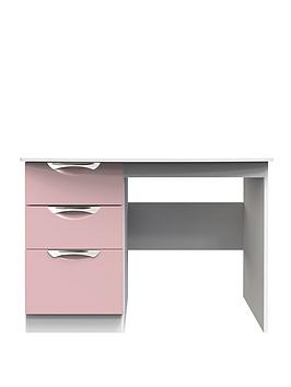 Product photograph of Swift Alva Ready Assembled Gloss Dressing Table - Pink from very.co.uk