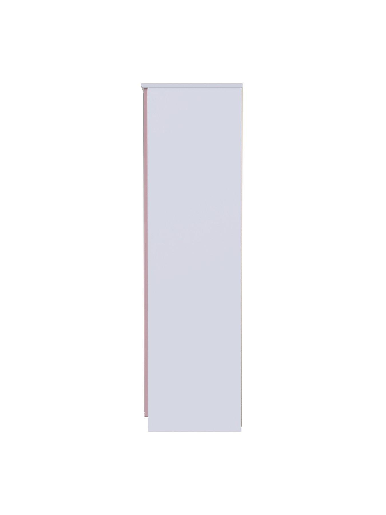 Image 6 of 6 of SWIFT Alva Ready Assembled 2 Door Gloss Mirrored Wardrobe - Pink