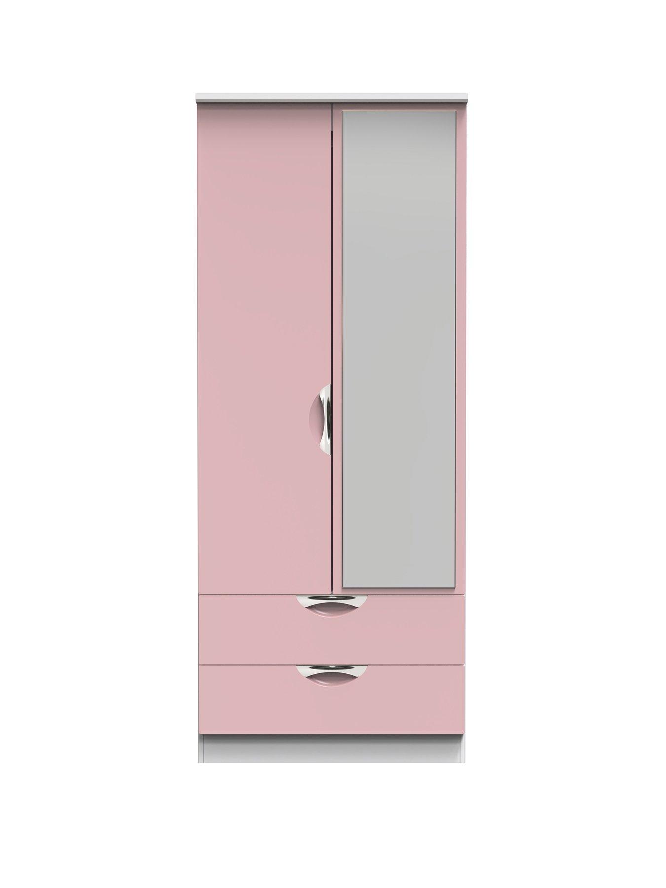 swift-alva-ready-assemblednbsp2-door-2-drawer-glossnbspmirrored-wardrobe-pink