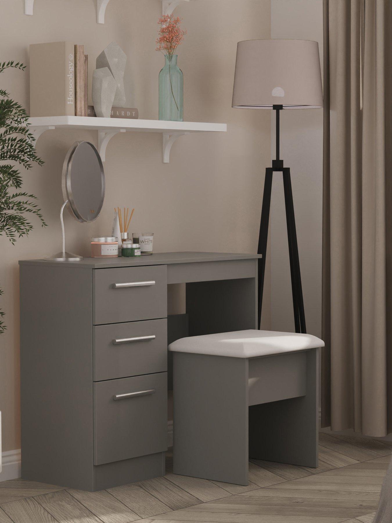 undefined Logan Ready Assembled Dressing Table - Grey