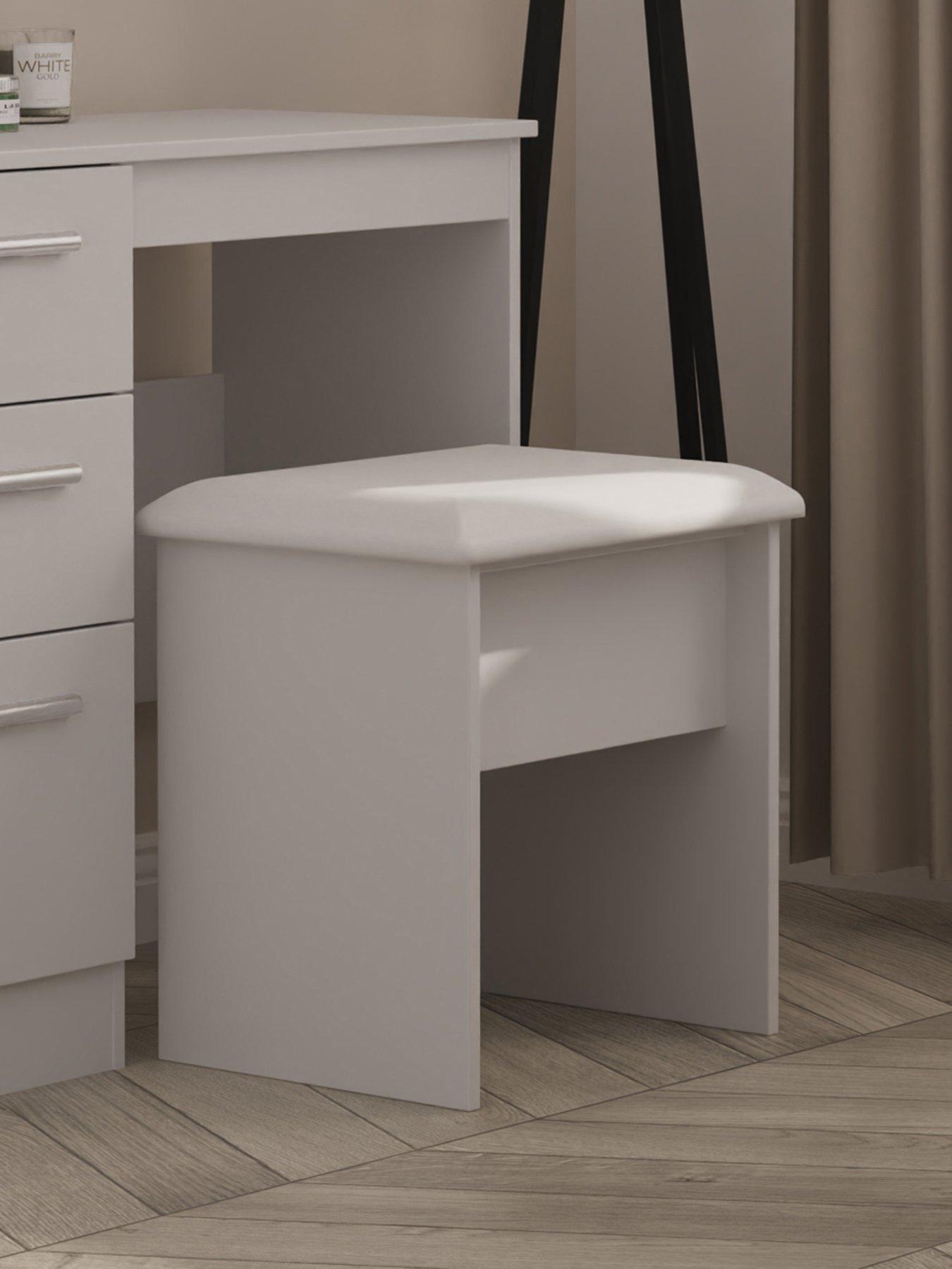 undefined Logan Ready Assembled Stool - Grey