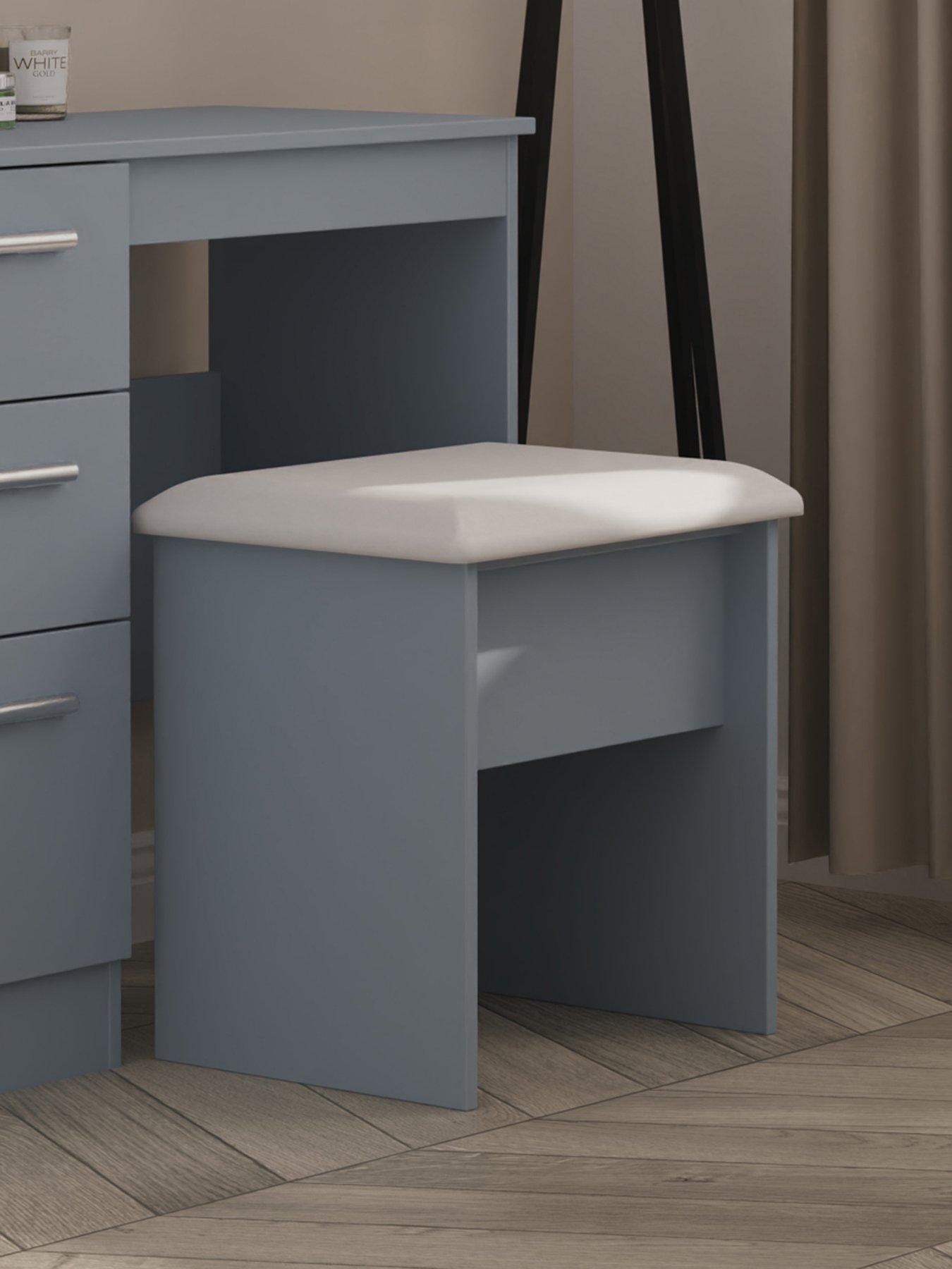 undefined Logan Ready Assembled Stool - Blue