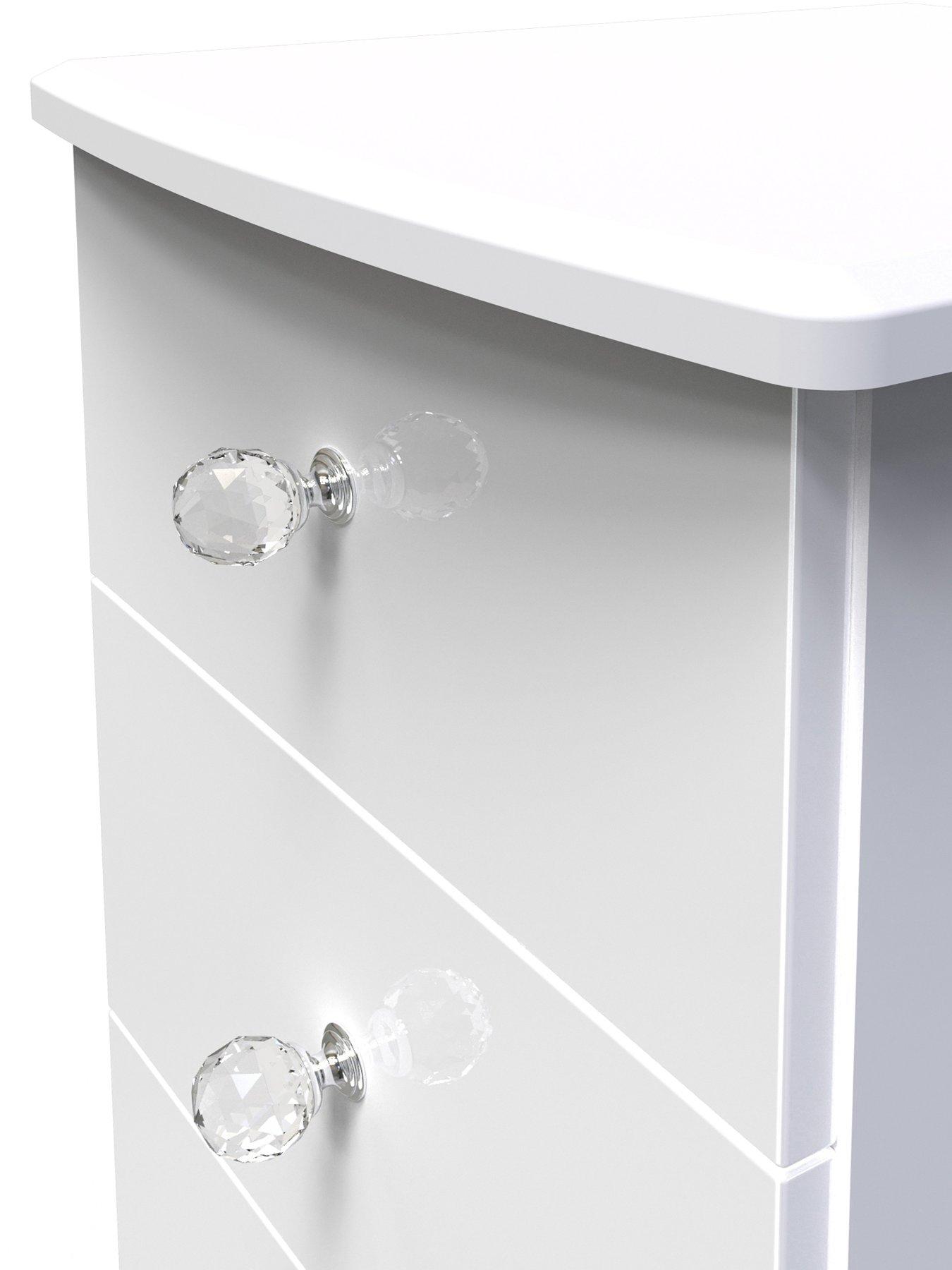 Image 3 of 5 of SWIFT Lumiere Ready Assembled 3 Drawer Bedside Cabinet with Led Lights