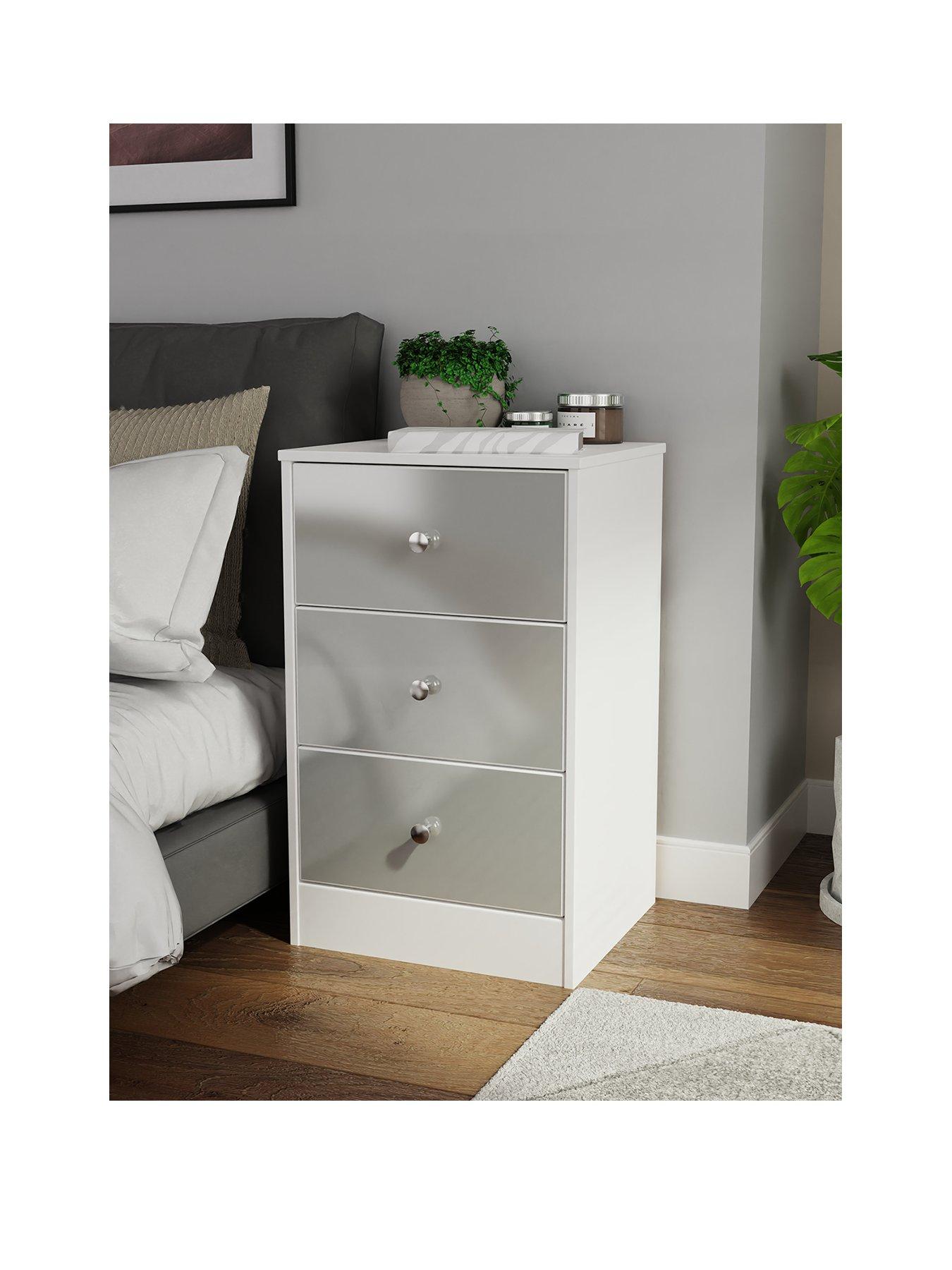Image of SWIFT Verity Ready Assembled 3 Drawer Bedside Cabinet