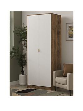 Product photograph of Swift Andie Ready Assembled 2 Door Wardrobe - White Oak from very.co.uk