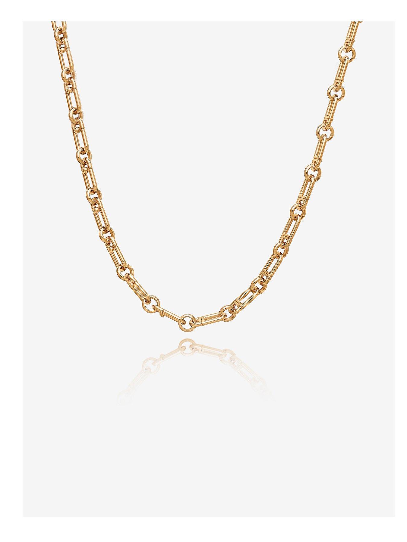 Product photograph of Rachel Jackson Medium Stellar Hardware Chain Necklace from very.co.uk