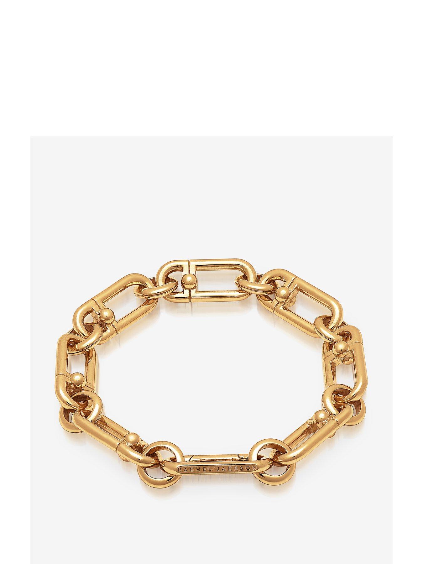 Product photograph of Rachel Jackson Statement Stellar Hardware Chain Bracelet from very.co.uk
