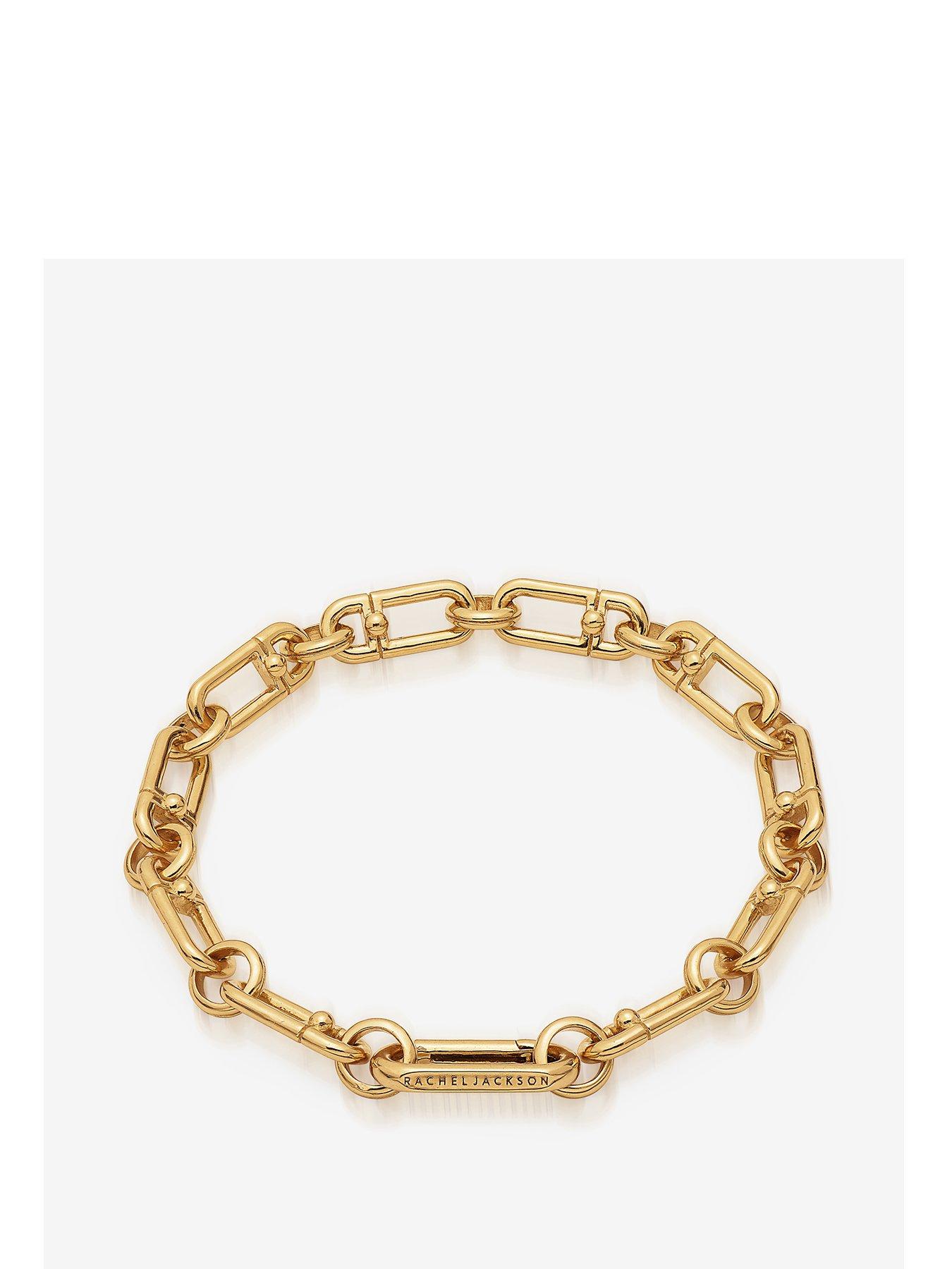 Product photograph of Rachel Jackson Medium Stellar Hardware Chain Bracelet from very.co.uk