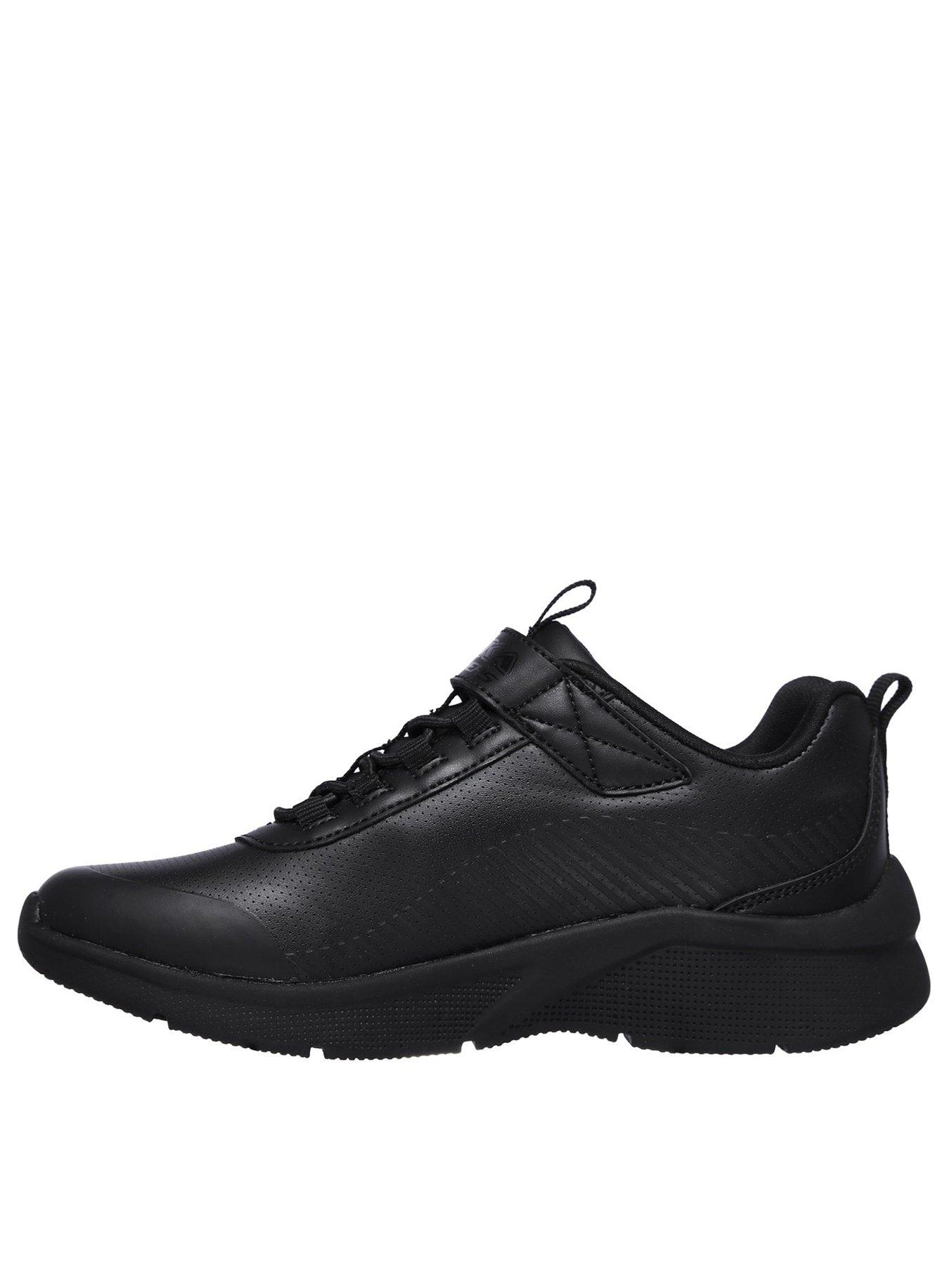 Skechers junior boys dynamight online day school trainers black