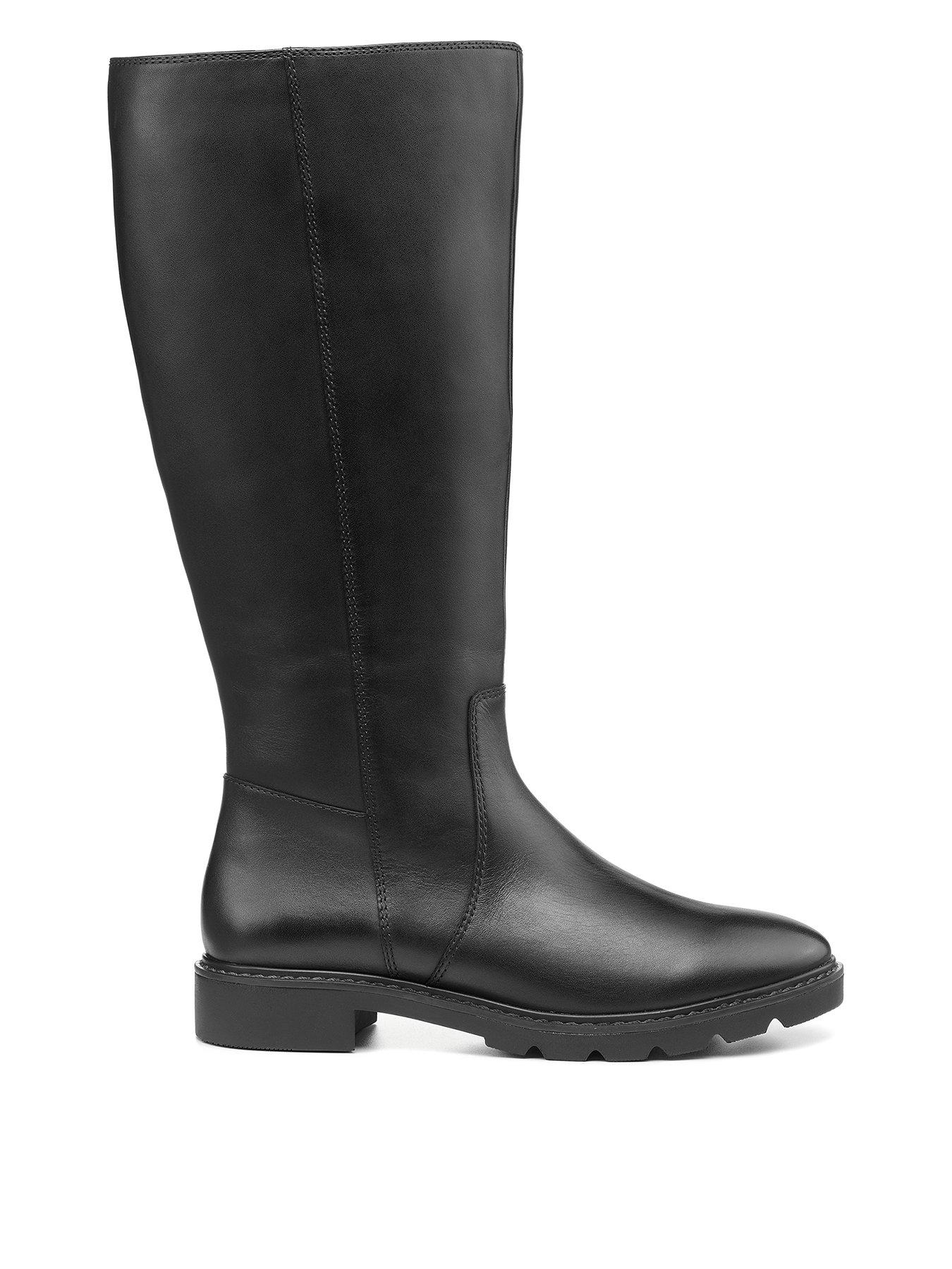 Hotter Annalise Leather Riding Boots Black Very