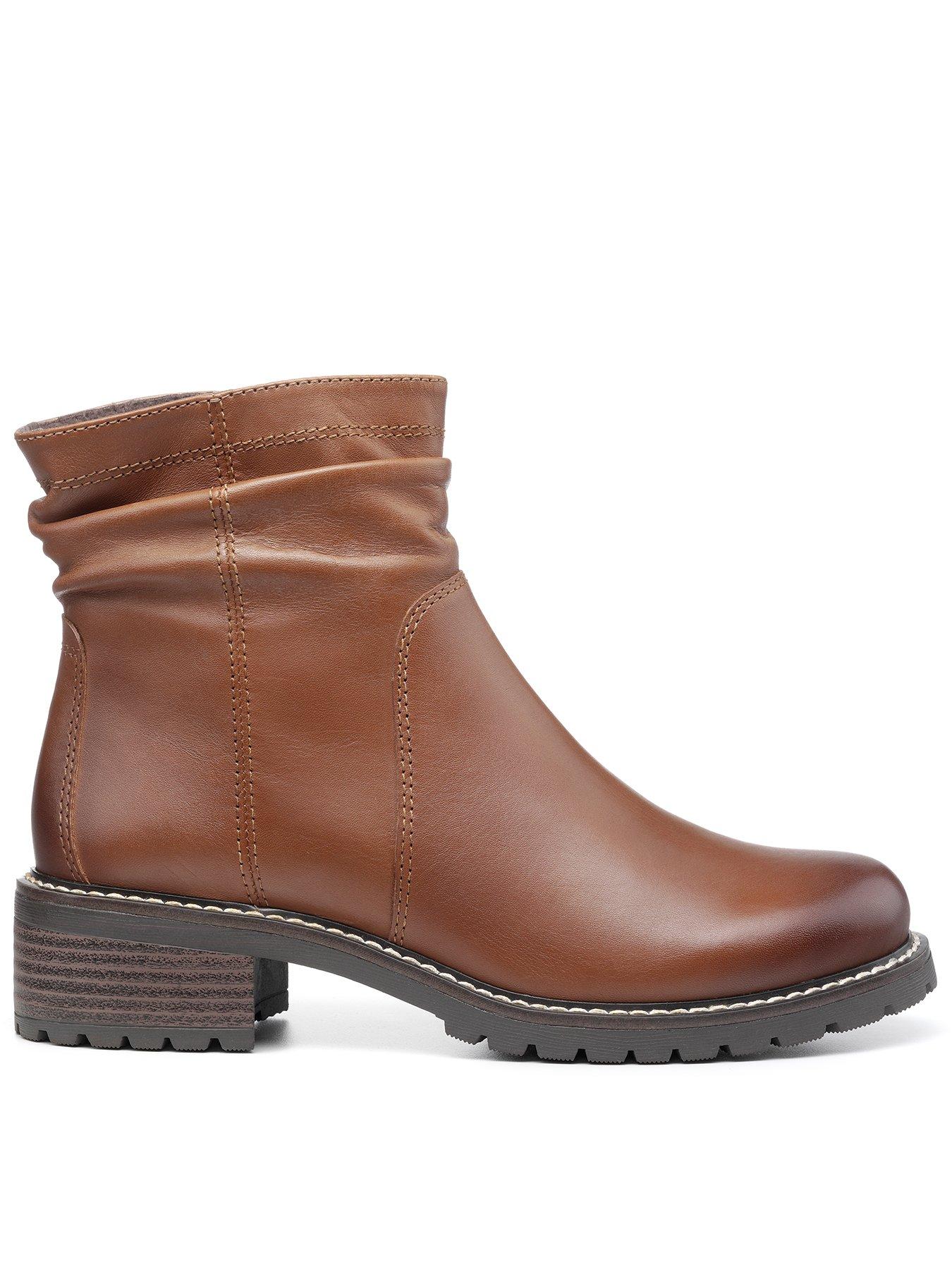 Hotter Aldina Leather Heeled Chelsea Boots - Black