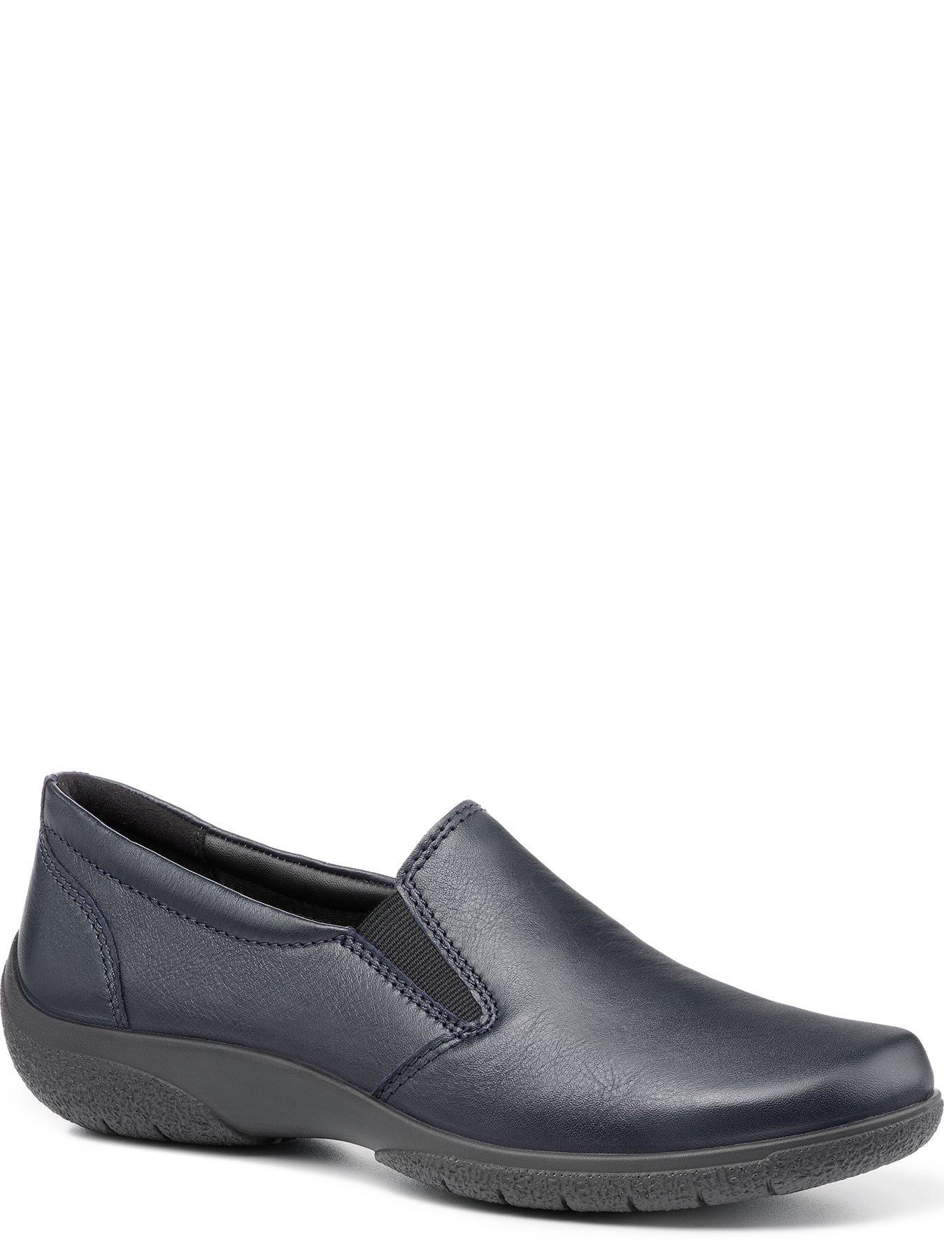 Hotter Glove II Wide Fitting Leather Casual Shoes Navy Very