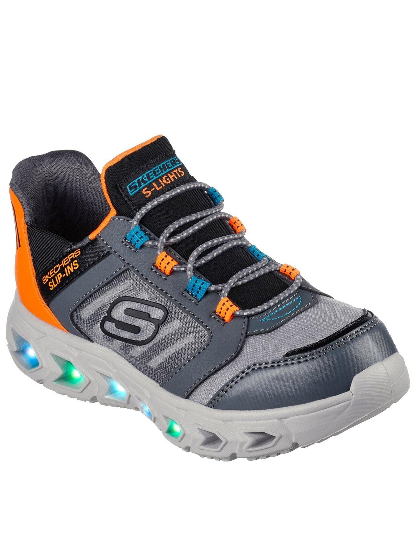 Skechers Hypno-flash 2.0 Odelux Lighted Slip Ins Trainer, Grey, Size 1.5 Older