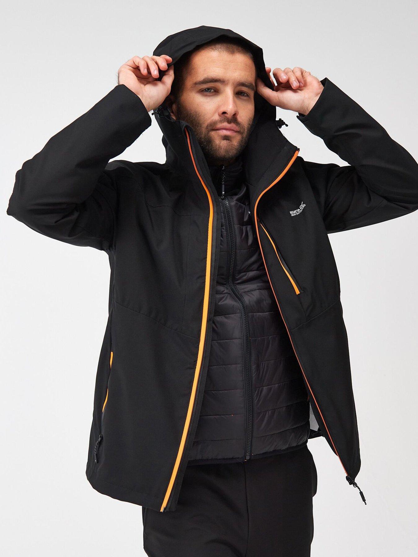 Regatta Wentwood 3 in 1 Waterproof Insulated Jacket - Black/Orange