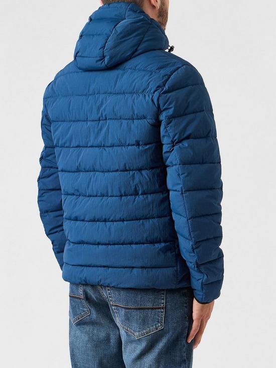 stillFront image of weekend-offender-la-guardia-hooded-padded-jacket-blue
