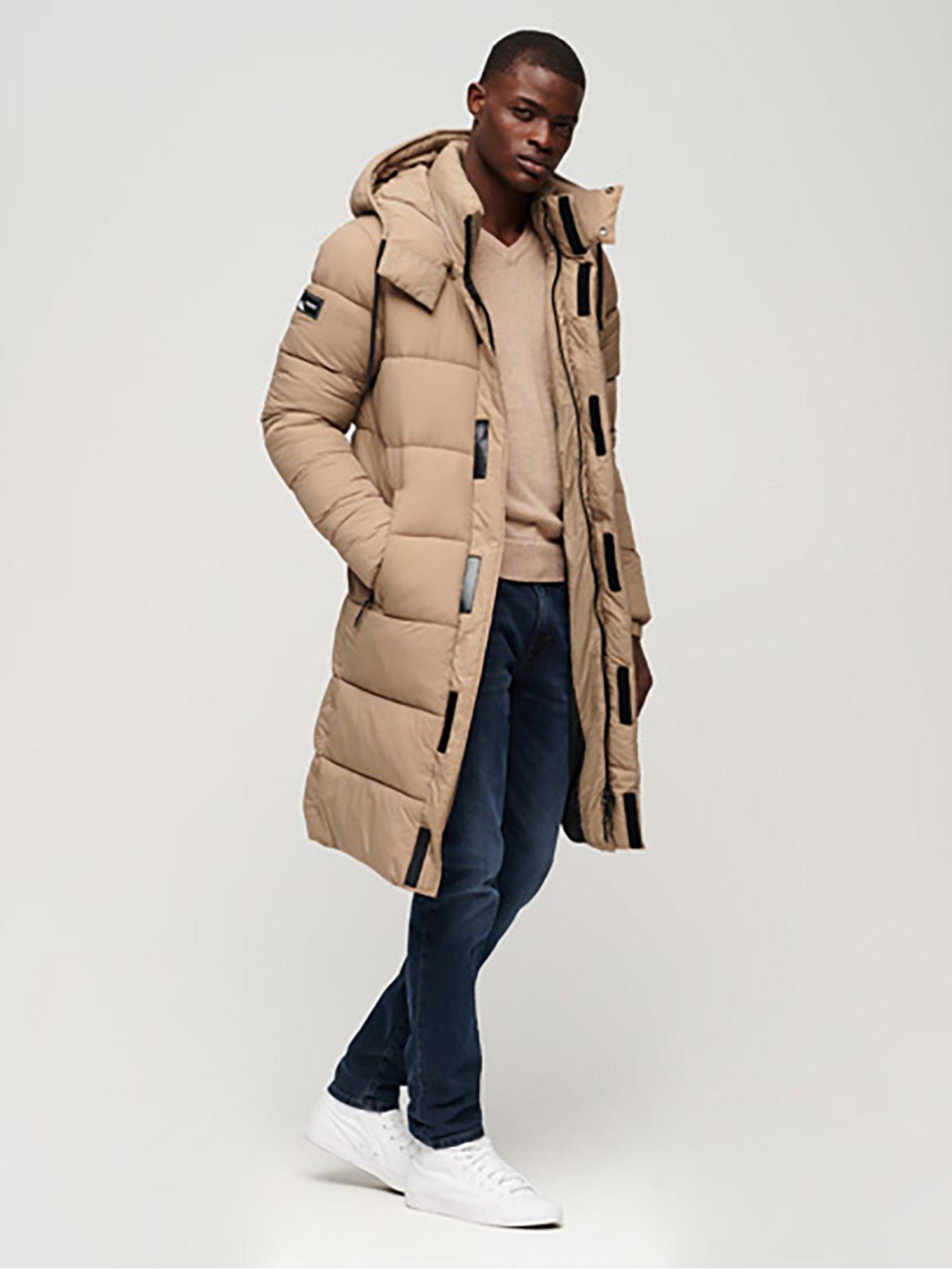 Long line padded coat best sale