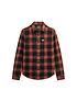  image of superdry-cotton-worker-check-shirt-navy