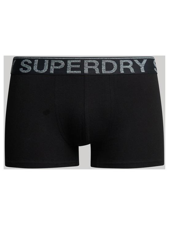 stillFront image of superdry-3-pack-trunks-black