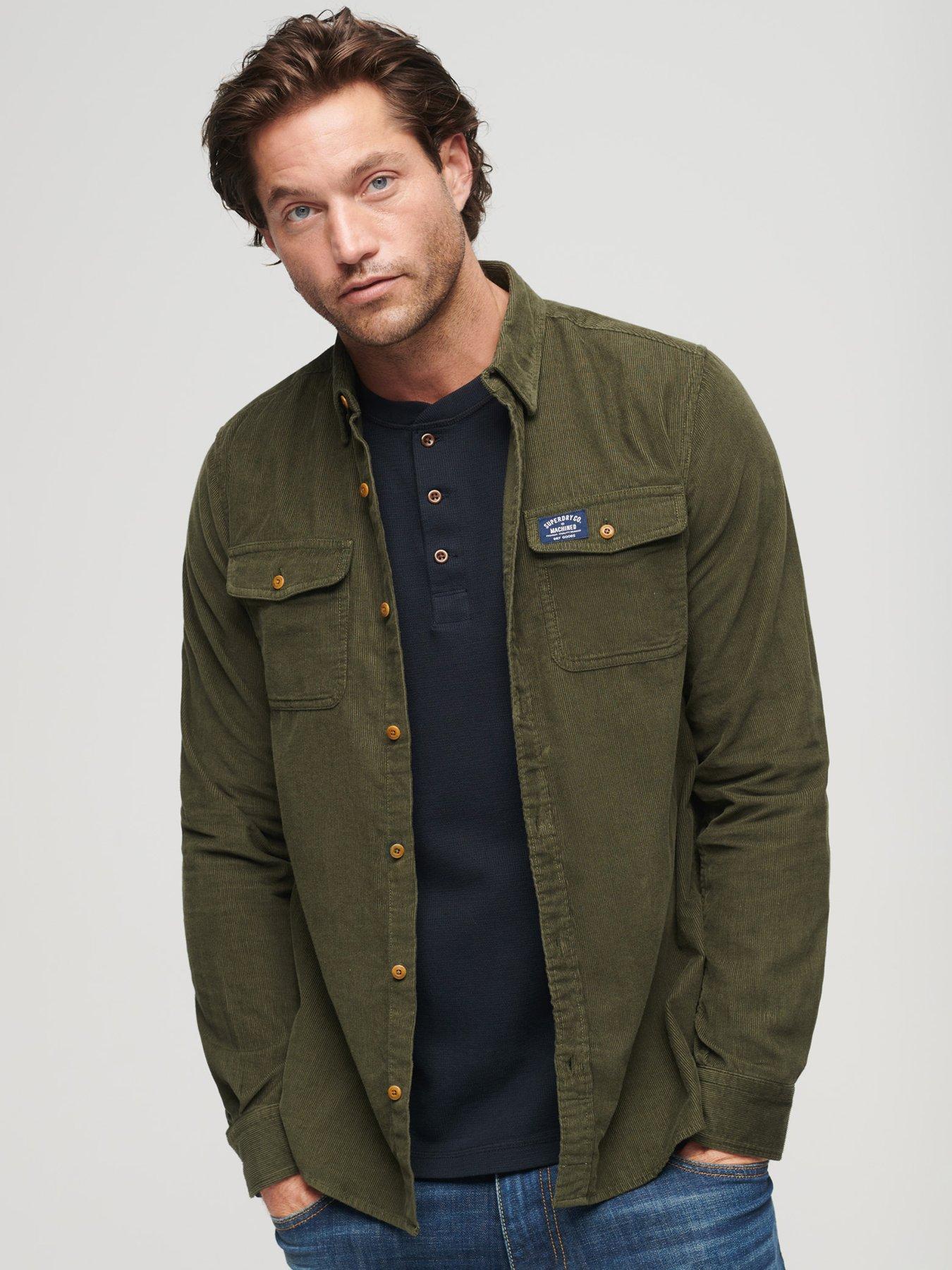 superdry khaki shirt