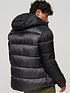  image of superdry-hooded-colourblock-sport-padded-coat-black