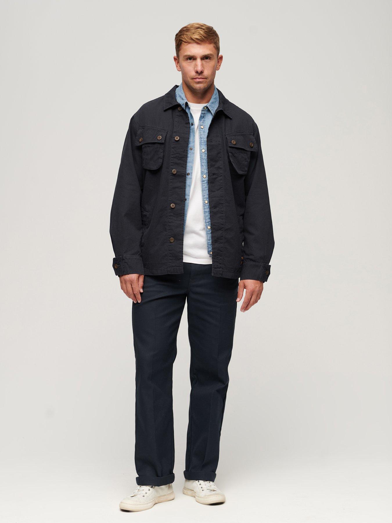 Superdry Military Overshirt Jacket - Navy | Very.co.uk