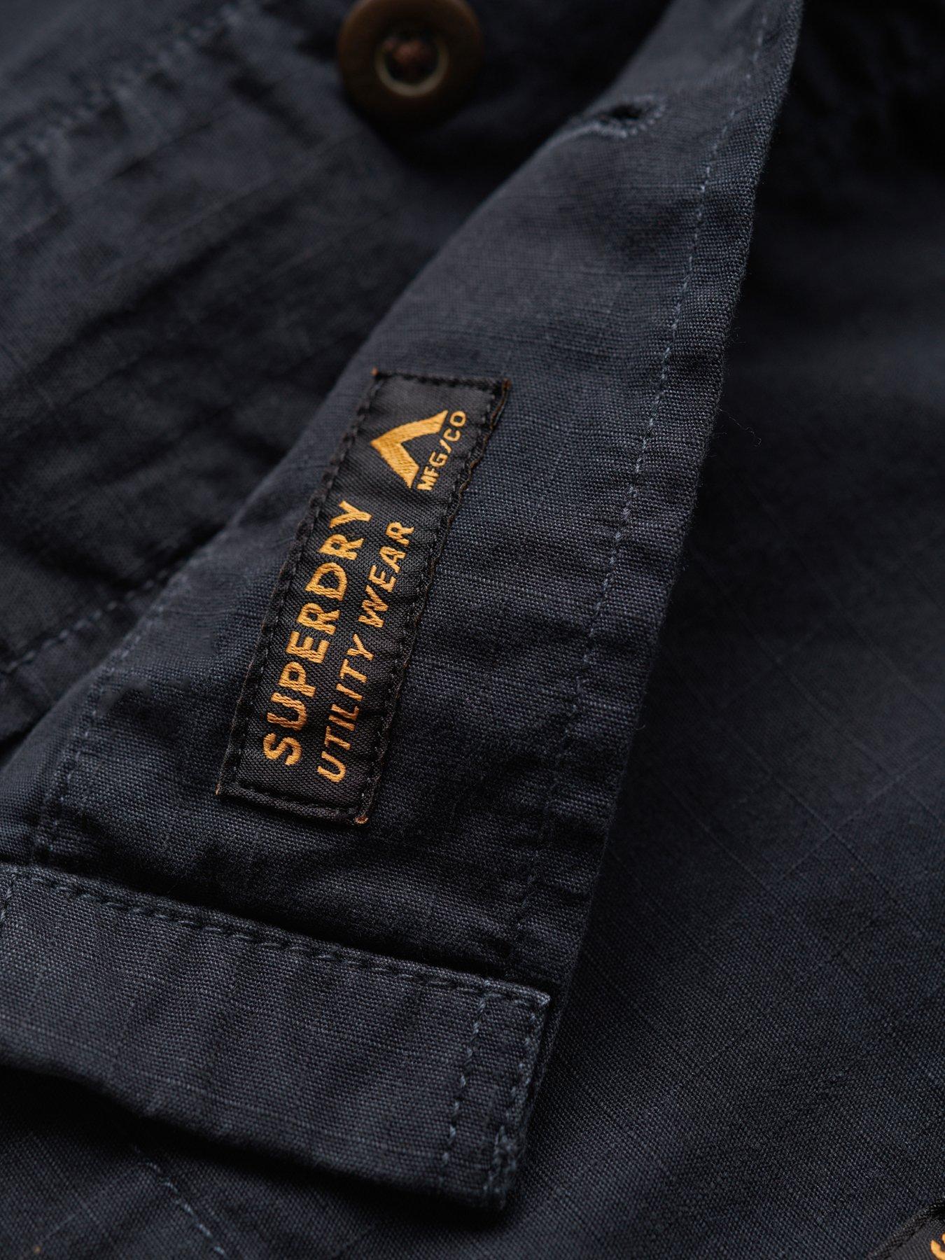 Superdry Military Overshirt Jacket - Navy | Very.co.uk