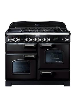 Product photograph of Rangemaster Classic Cdl110dffbl C 110cm Wide Dual Fuel Range Cooker - Black Chrome - A A Rated from very.co.uk