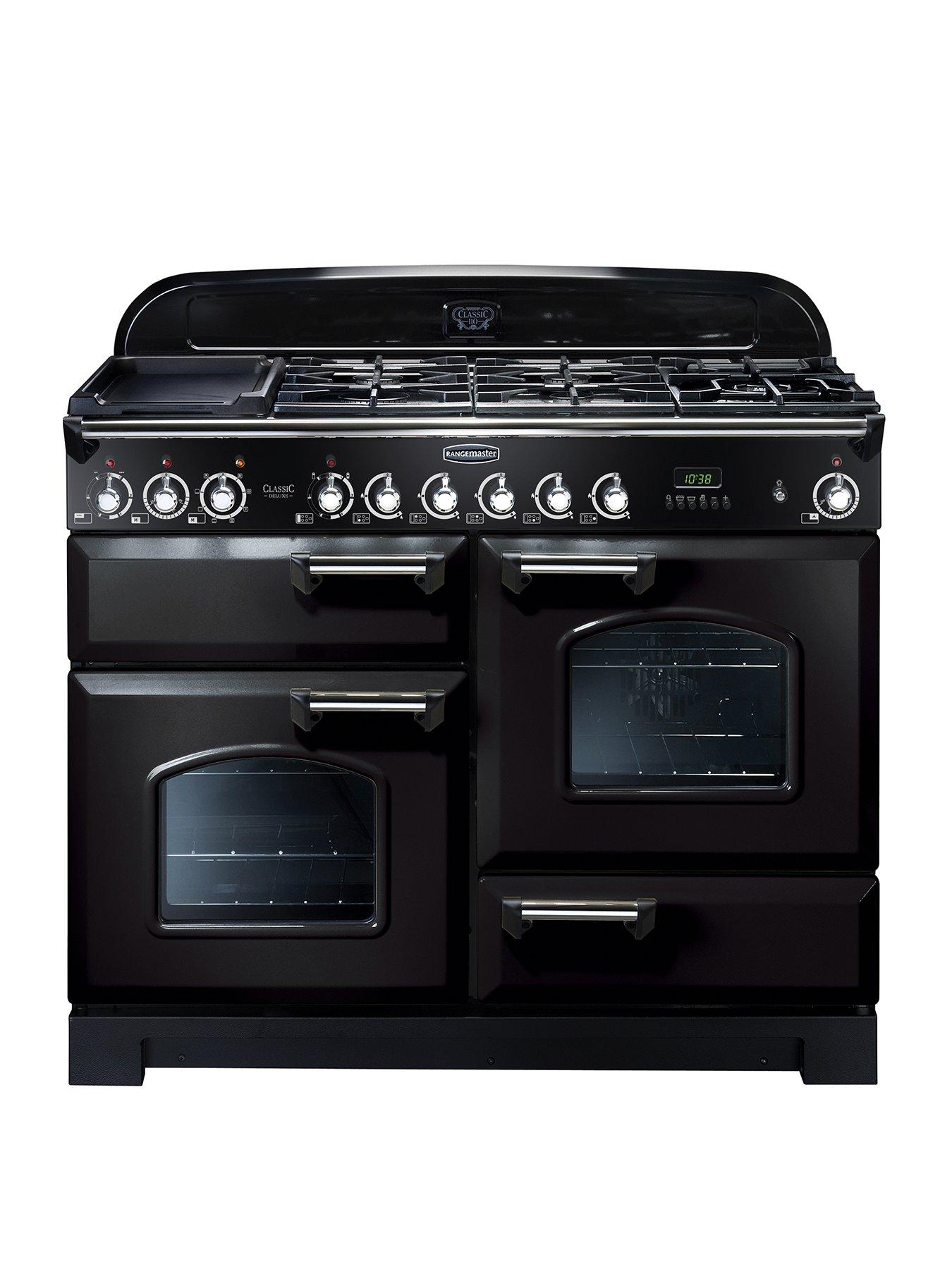 undefined Classic CDL110DFFBL/C 110cm Wide Dual Fuel Range Cooker - Black / Chrome - A/A Rated