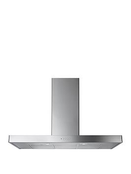 Product photograph of Rangemaster Unbhds90ss Flat Stainless Steel 90cm Wide Chimney Cooker Hood from very.co.uk