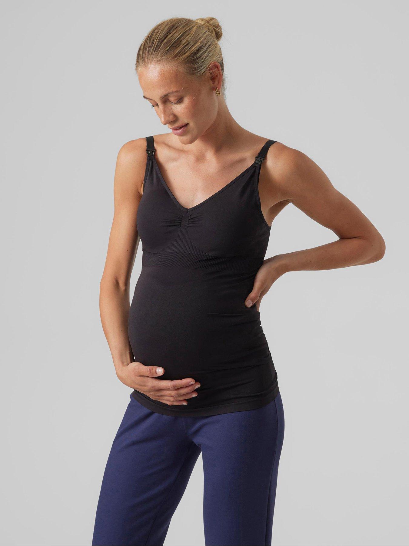 Mamalicious Maternity seamless support tank top in navy blue - part of a  set