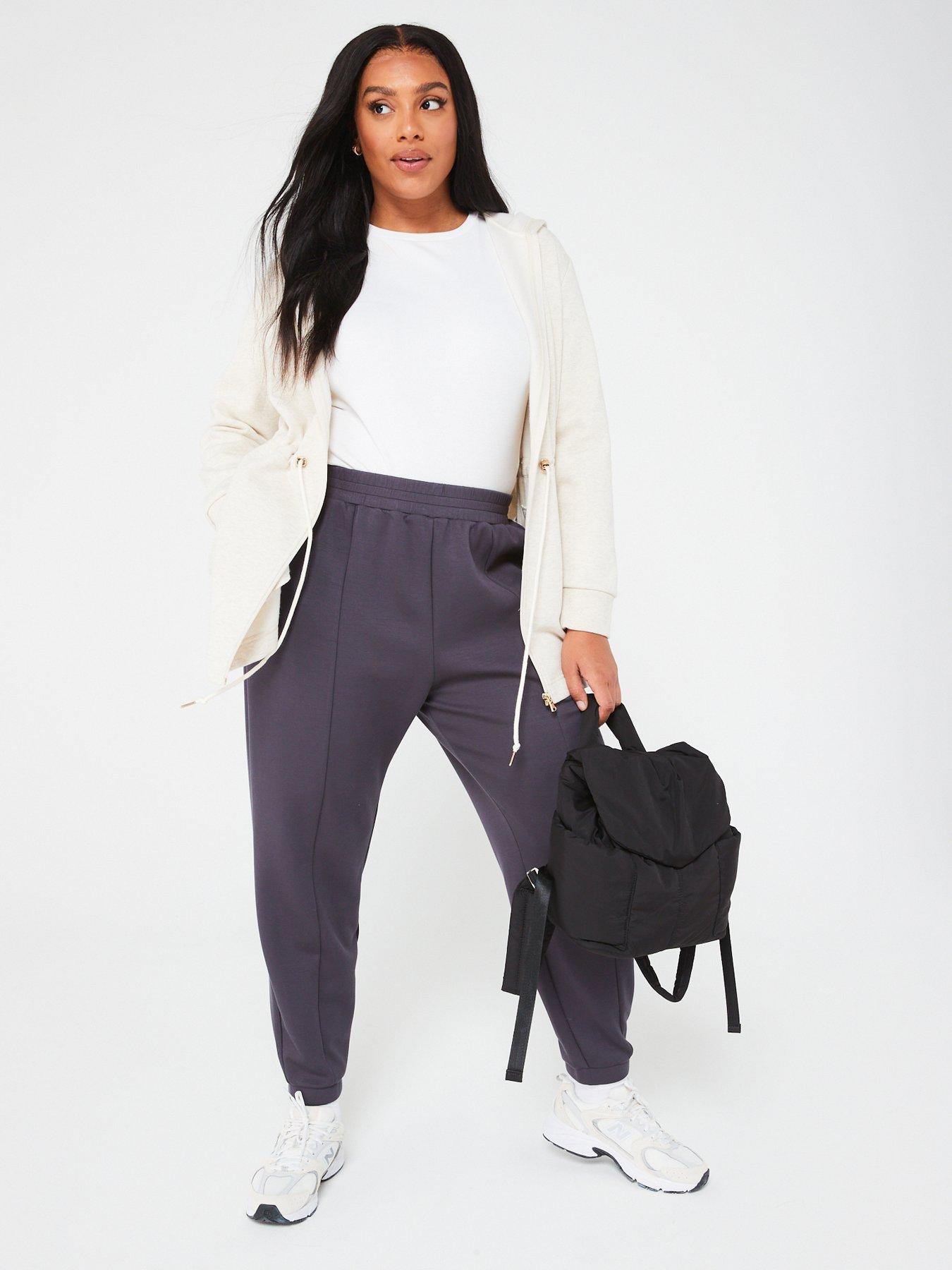 V by Very Curve Premium Drawstring Waist Zip Through Hoodie