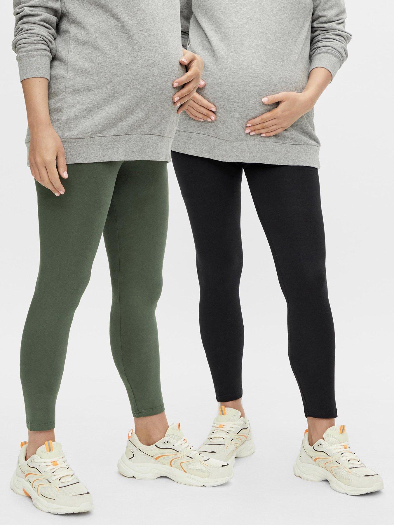 Long Maternity Leggings - black