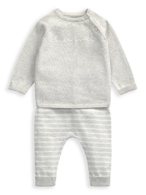mamas-papas-unisex-baby-2-piece-hello-world-knitted-set-white