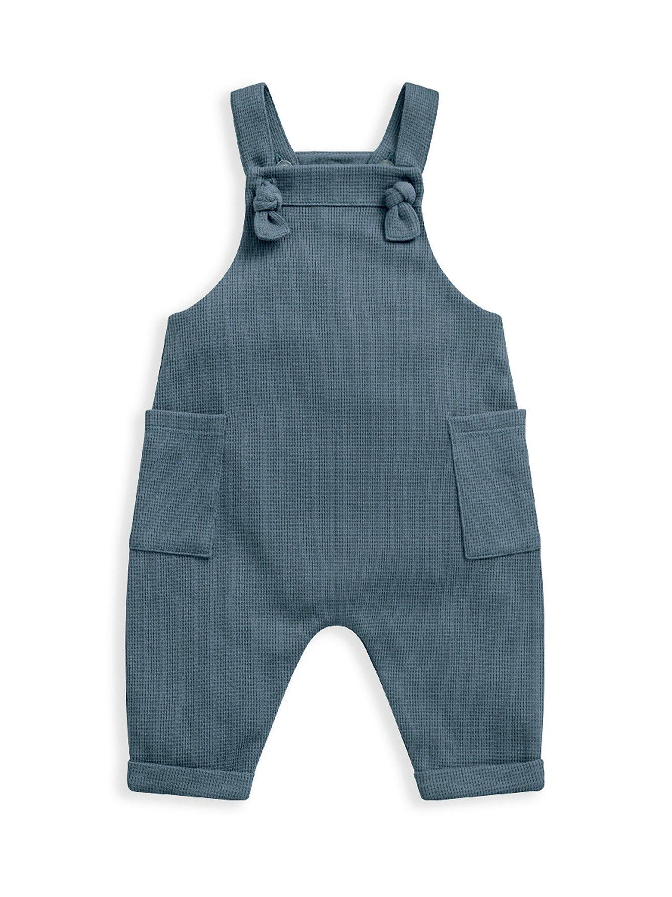 Mamas & Papas Baby Boys 2 Piece Speckled Bodysuit & Waffle Dungaree