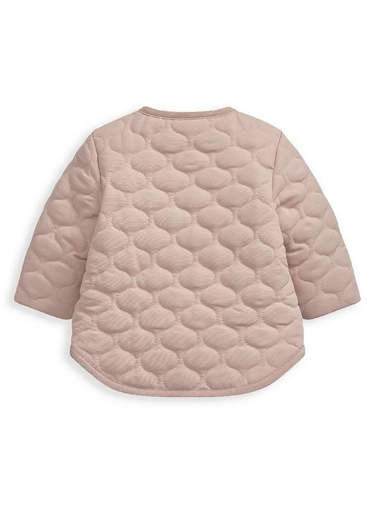 back image of mamas-papas-baby-girls-quilted-jacket-pink