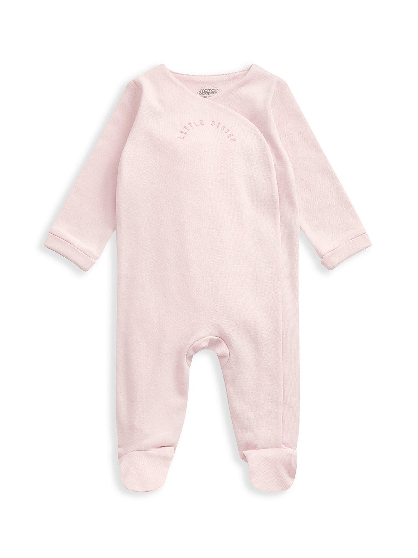 undefined Baby Girls Little Sister Sleepsuit - Pink
