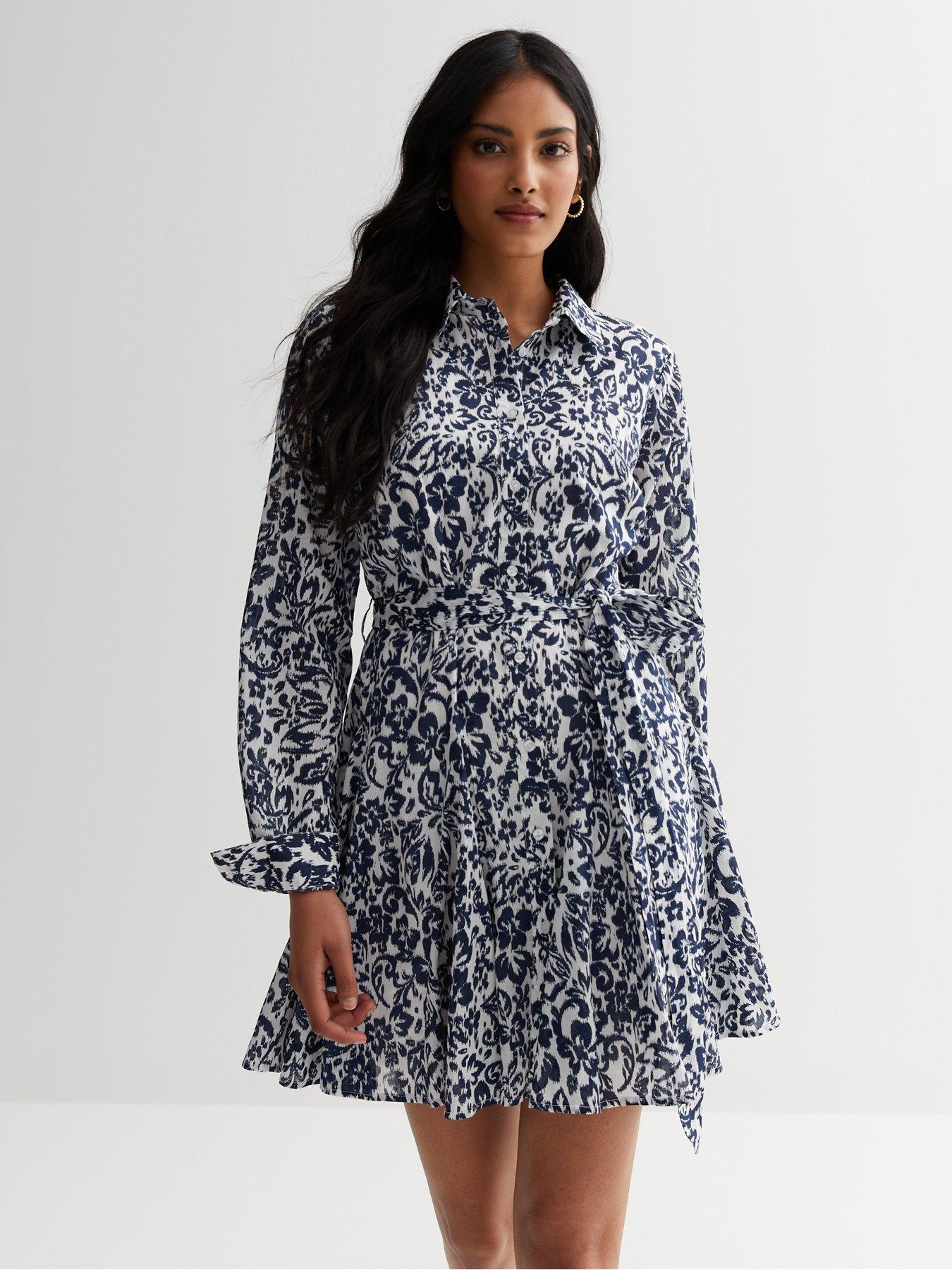 Long sleeve mini shirt dress hotsell