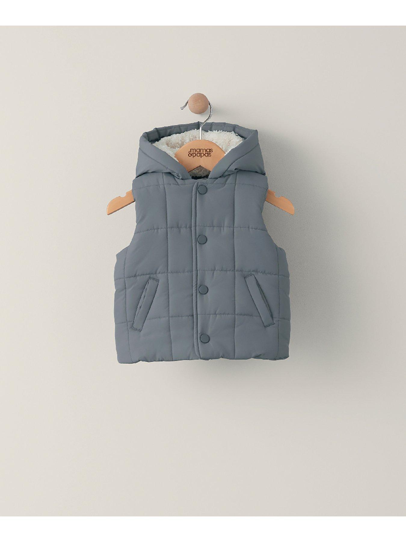 Baby Boys Quilted Gilet Grey