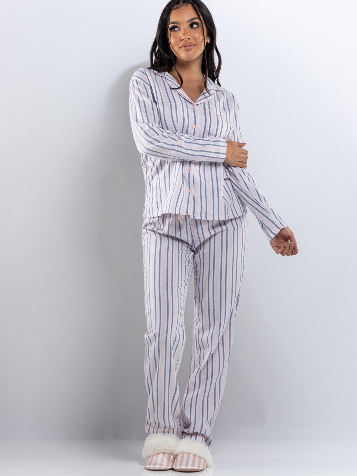 undefined Preppy Stripe Pj In A Bag - Pink Mix