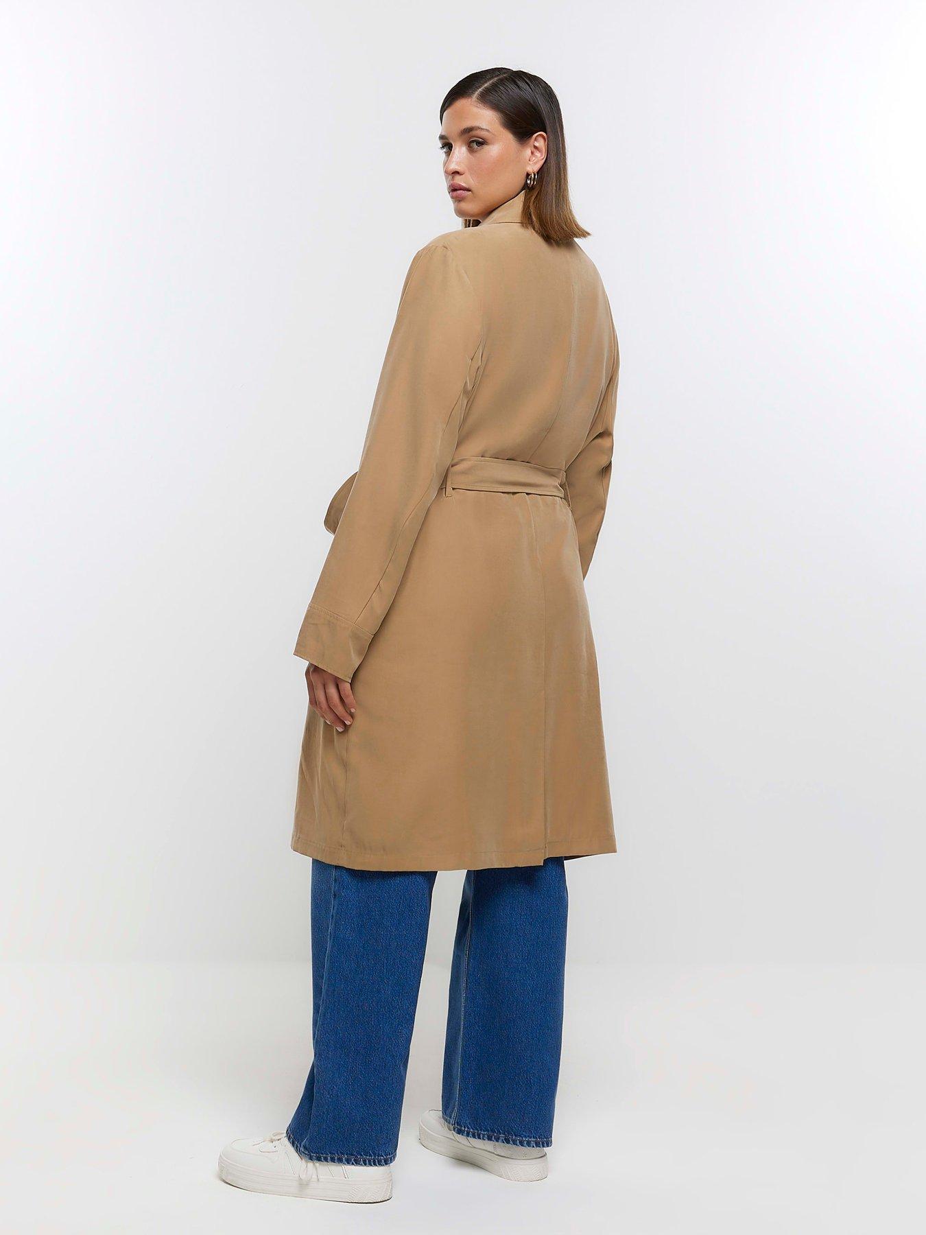 RI Plus River Island Plus Trench Coat Beige Very