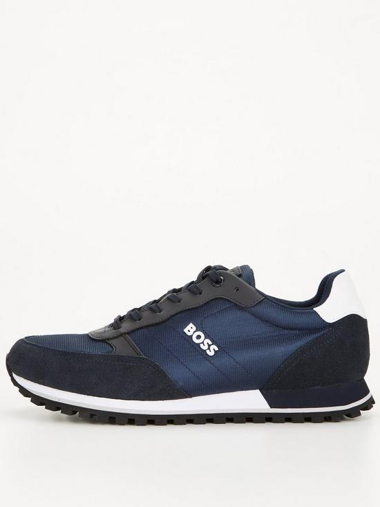 front image of boss-parkour-runn-trainers-dark-blue