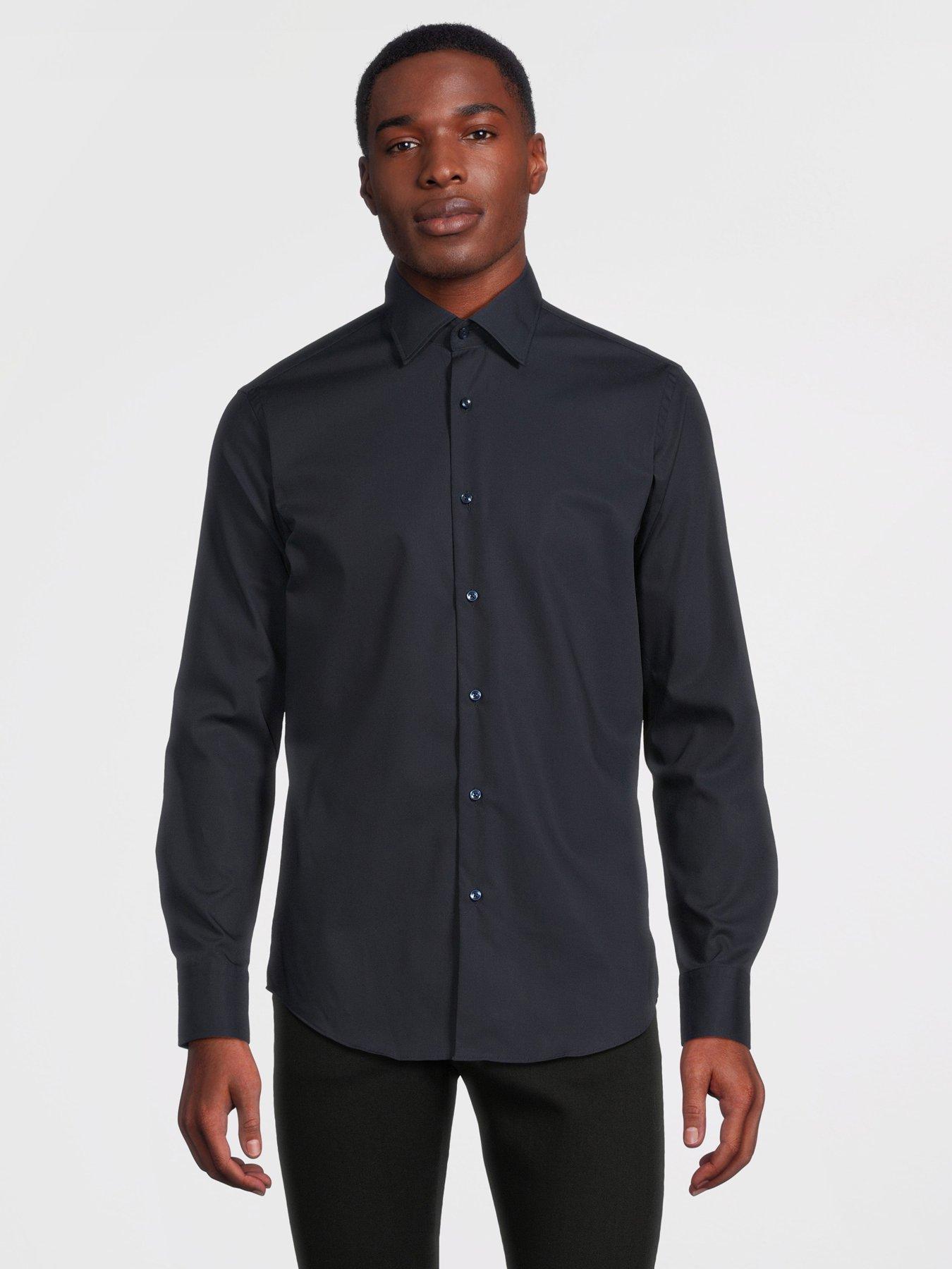 BOSS Kent Long Sleeve Shirt - Dark Blue
