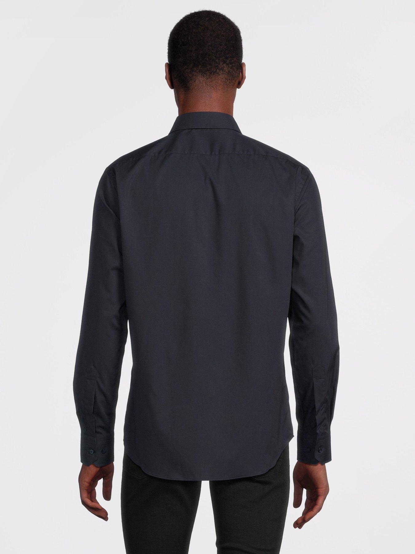 Image 2 of 5 of BOSS Kent Long Sleeve Shirt - Dark Blue
