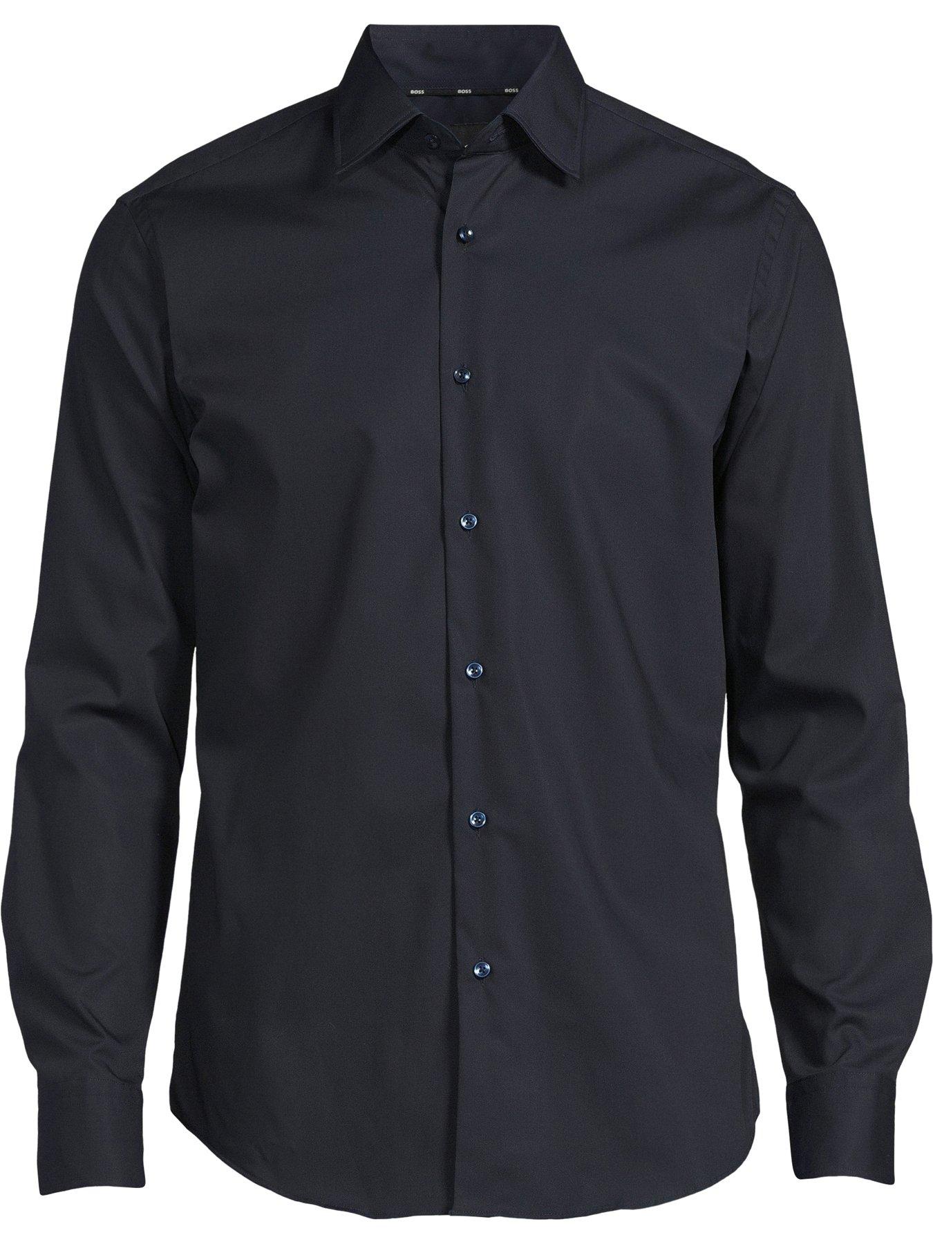 Image 4 of 5 of BOSS Kent Long Sleeve Shirt - Dark Blue