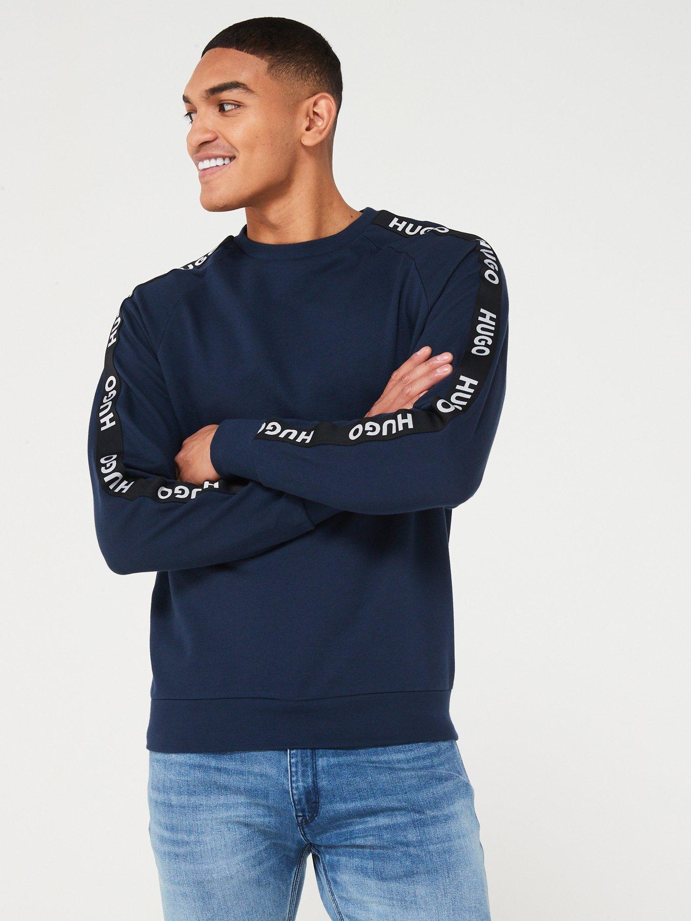 HUGO Bodywear Sporty Logo Sweatshirt - Dark Blue | Very.co.uk