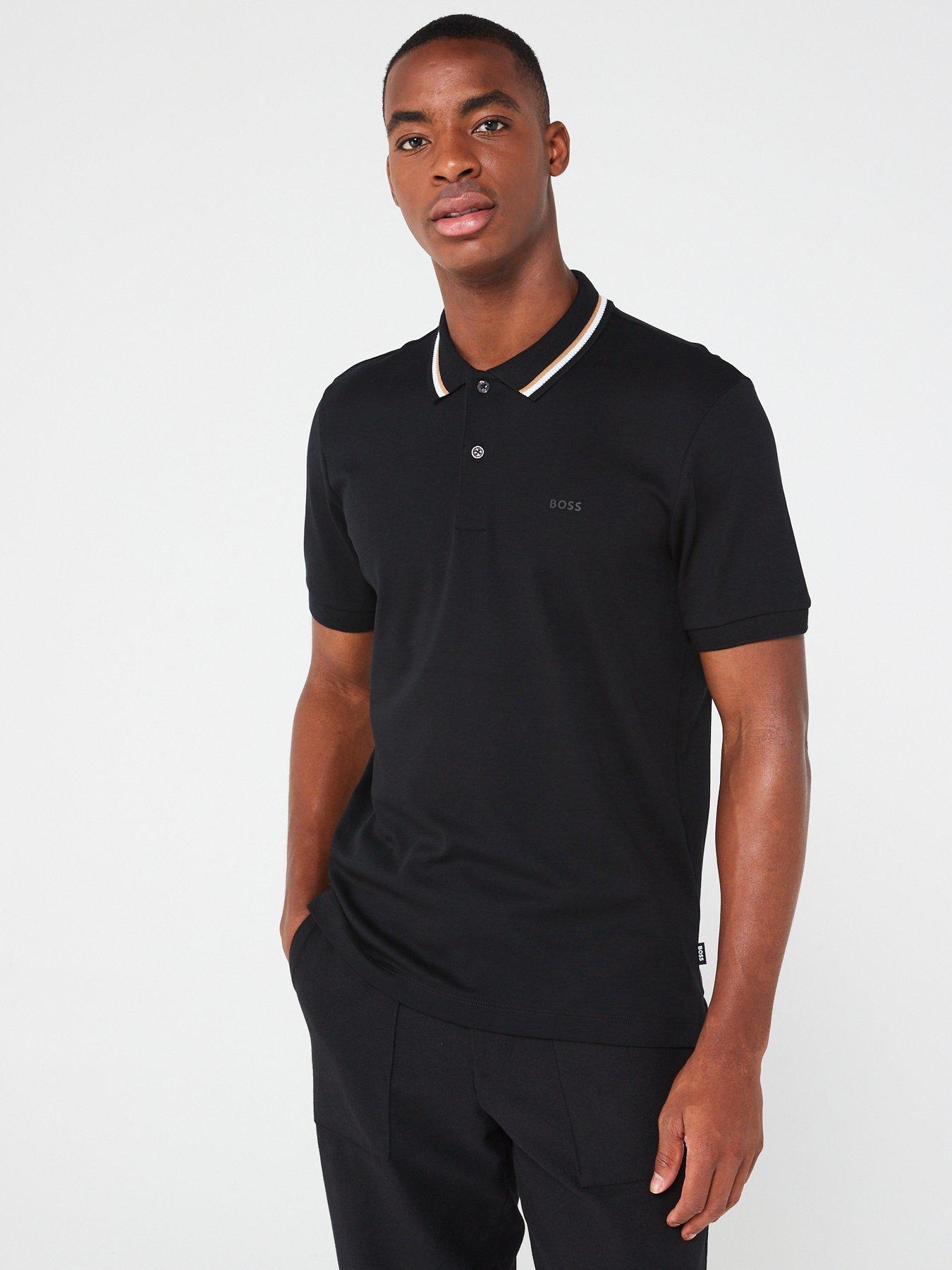 BOSS Penrose 38 Slim Fit Polo Shirt Black Very