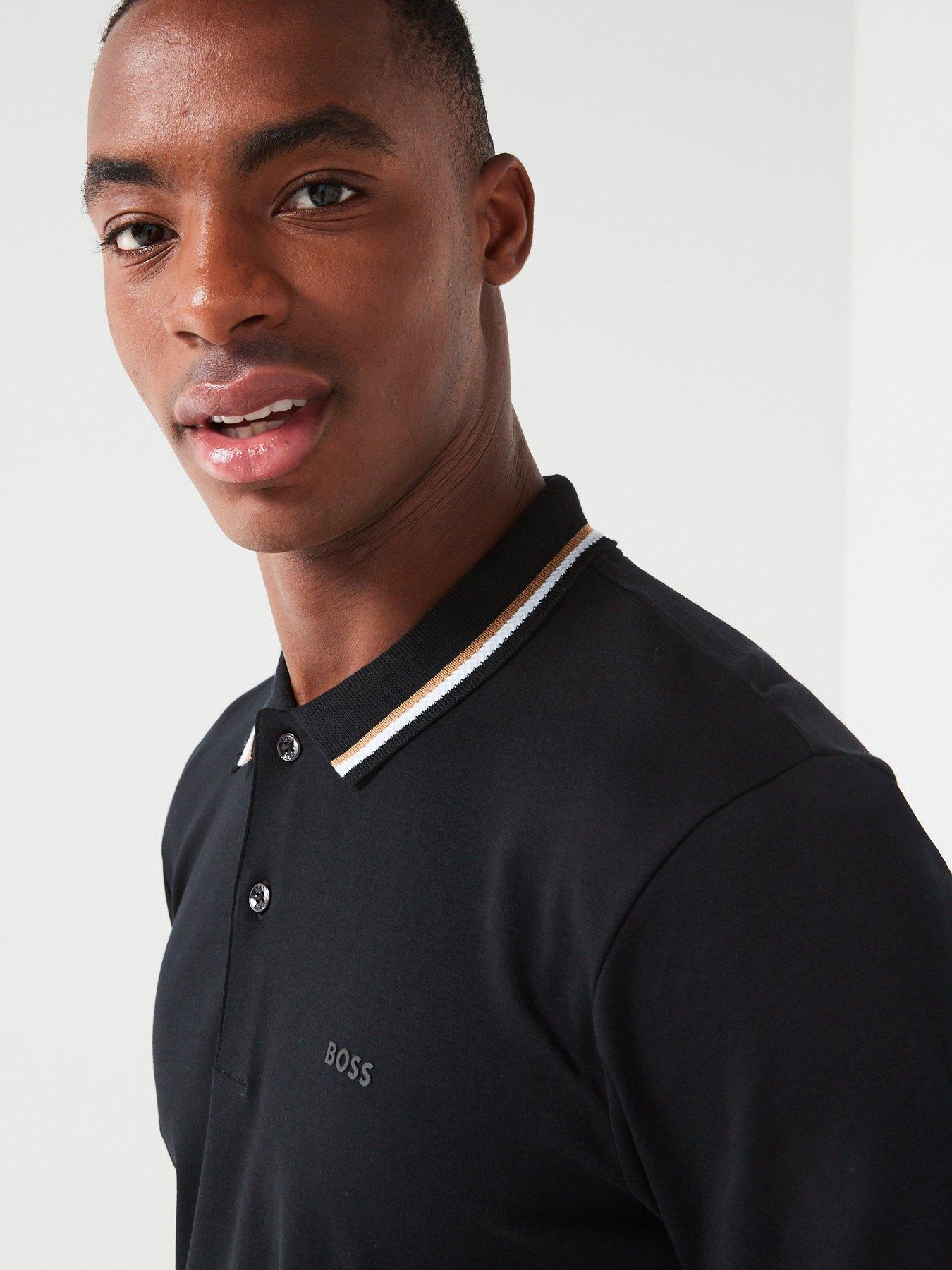 Image 4 of 4 of BOSS Penrose 38 Slim Fit Polo Shirt - Black