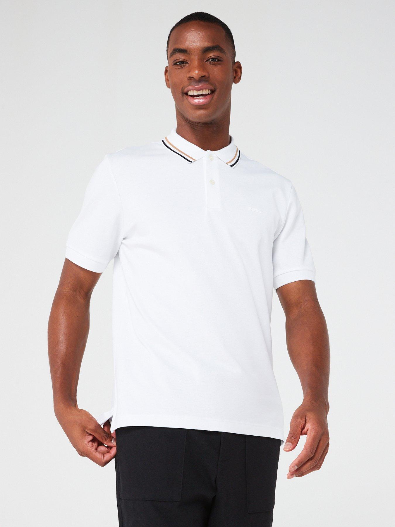BOSS Penrose 38 Slim Fit Polo Shirt - White