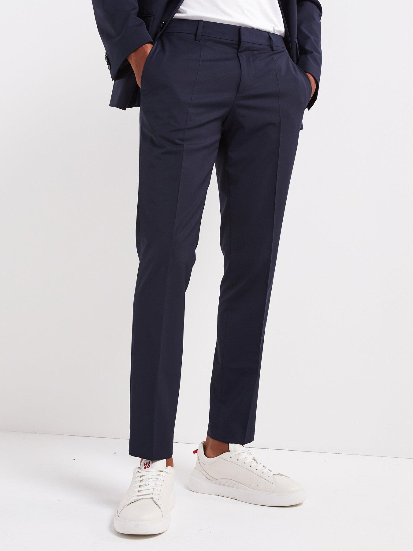 Image 1 of 4 of HUGO Getlin Formal Trousers - Dark Blue