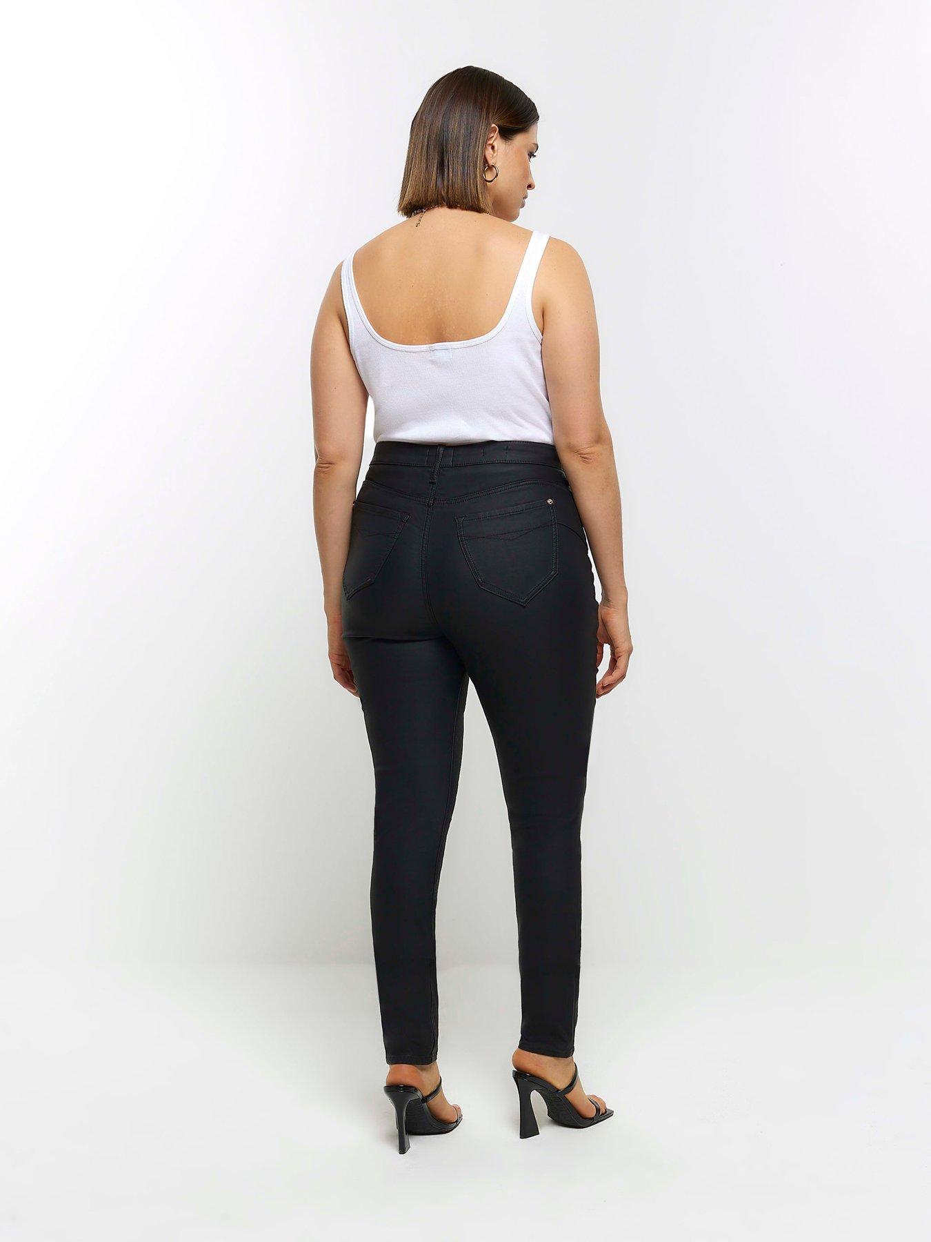 River Island bum sculpt leggings in black